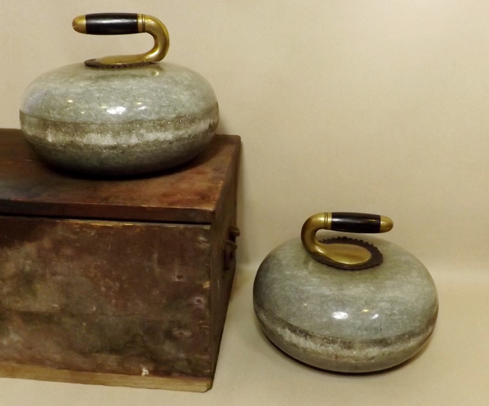 PAIR 19TH C CURLING STONES