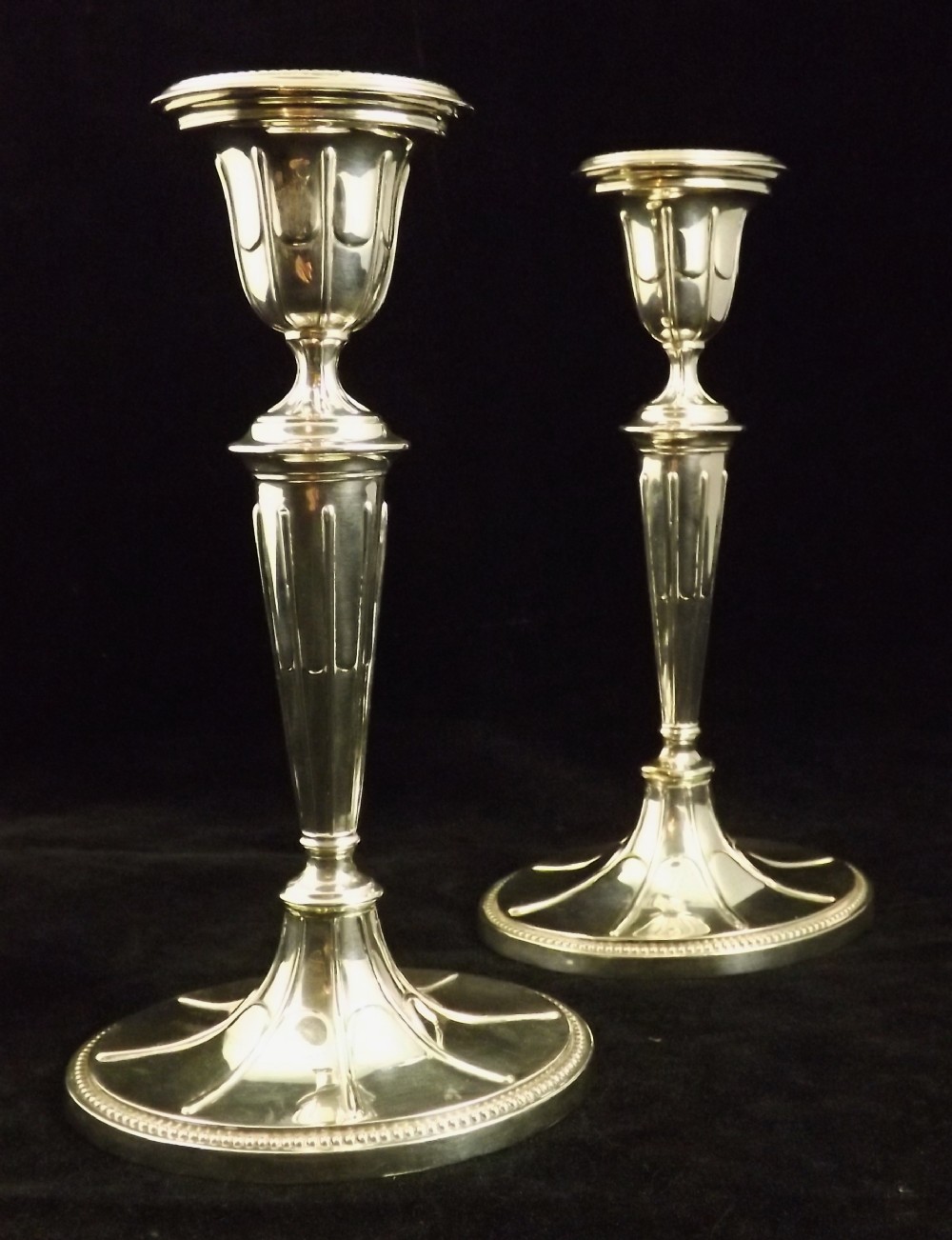 PAIR OF SILVER CANDLESTICKS