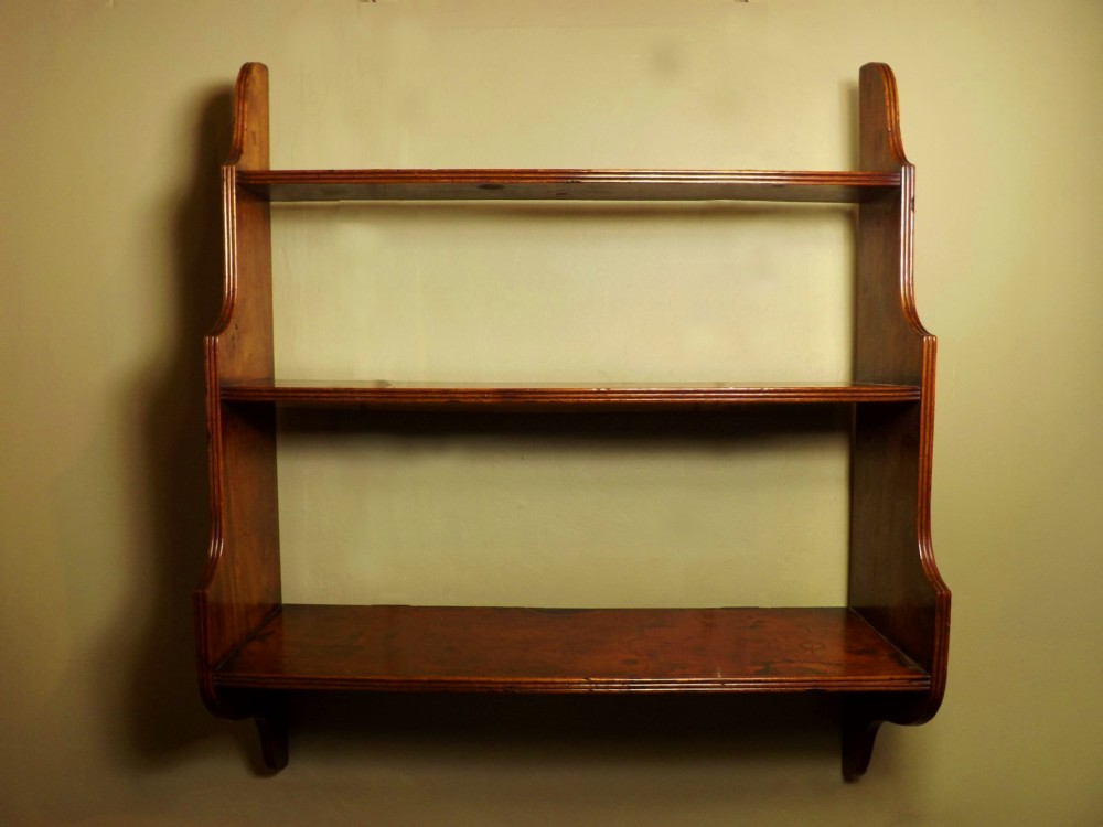19th C Mahogany Hanging Shelves