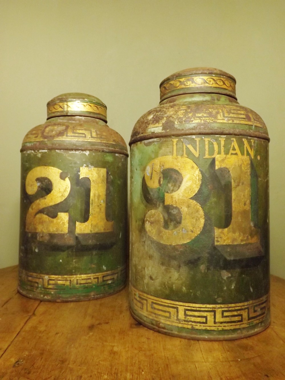 PAIR OF TOLE TEA CANNISTERS