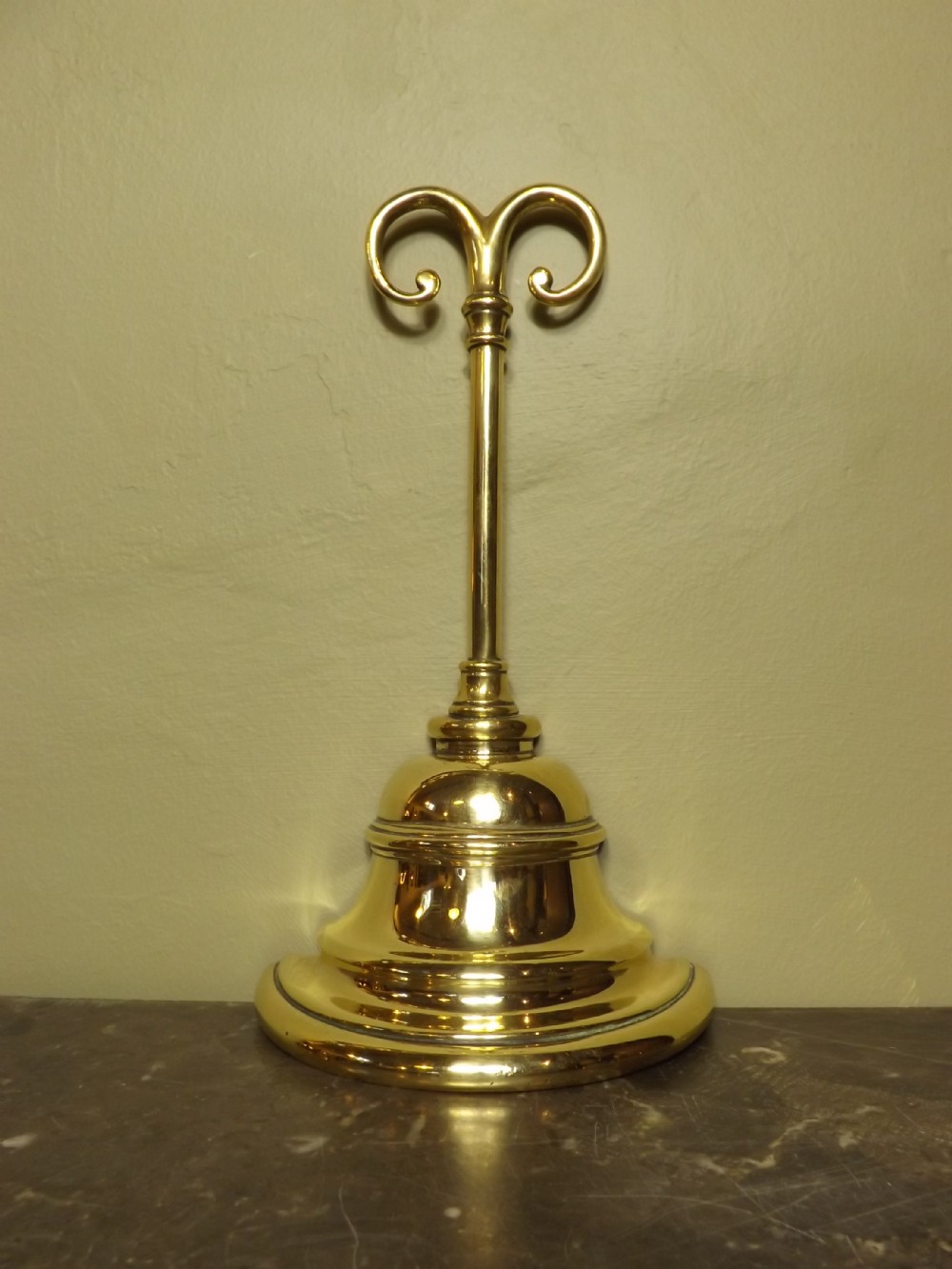 19TH C BRASS DOOR PORTER
