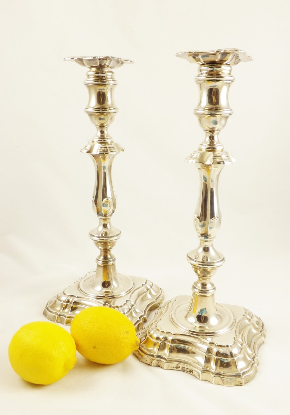 LARGE SILVER CANDLESTICKS