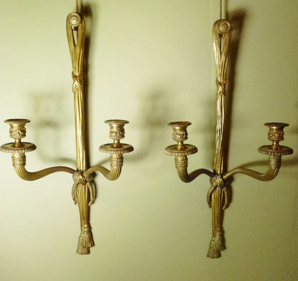 PAIR 19TH C WALL SCONCES