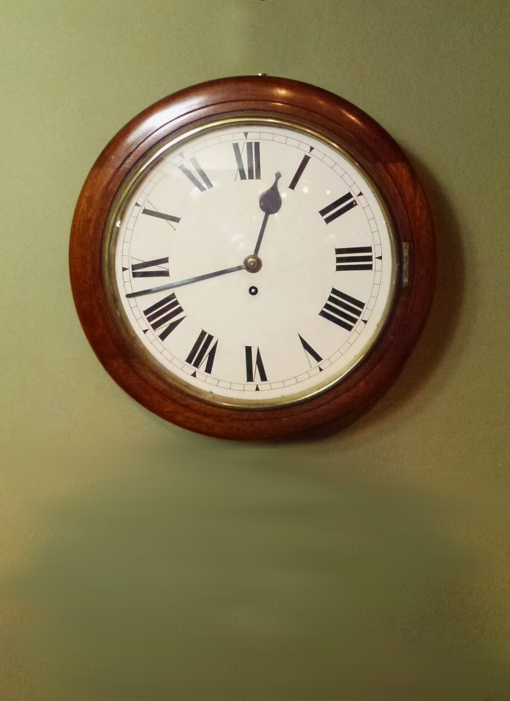 19TH C FUSEE WALL CLOCK