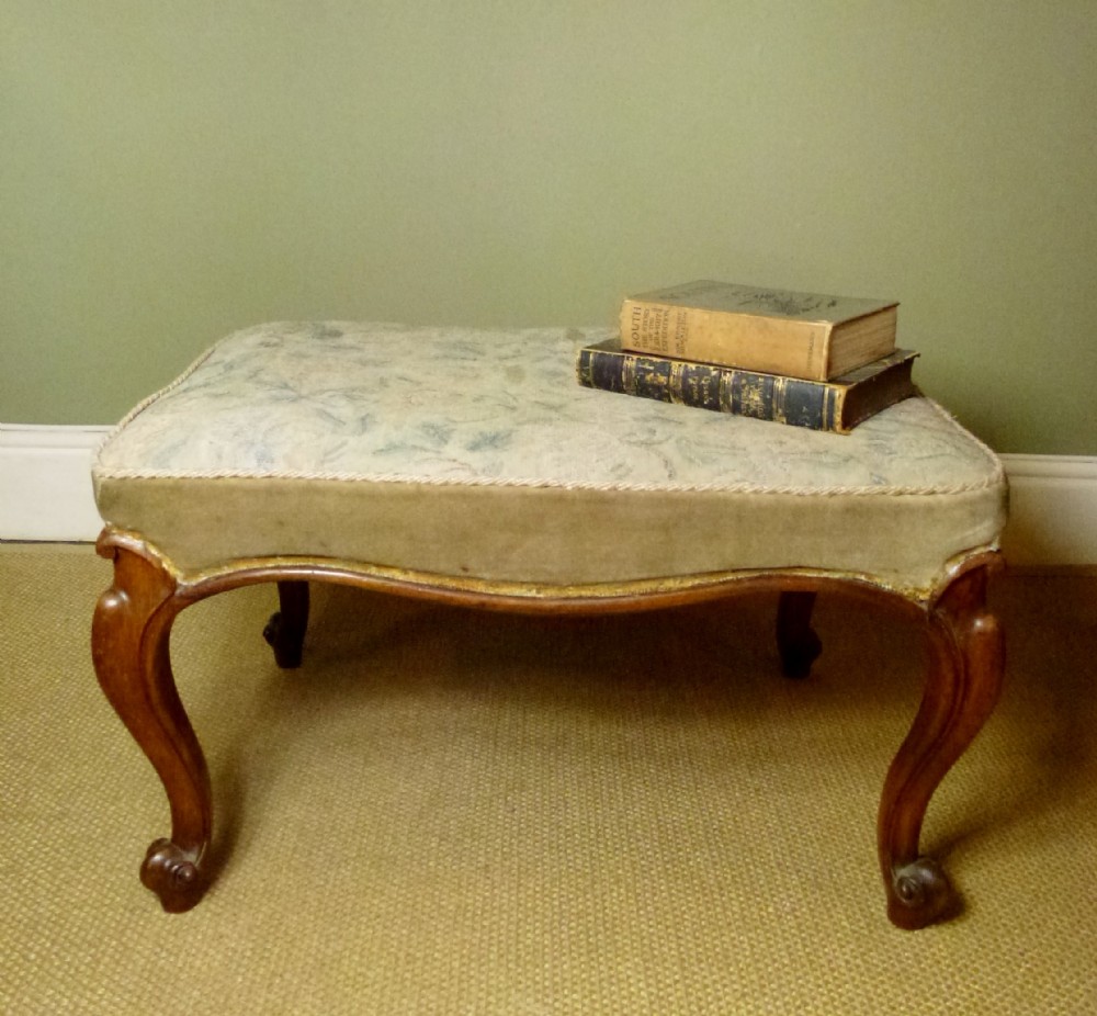 ANTIQUE 19TH C MAHOGANY CENTRE STOOL