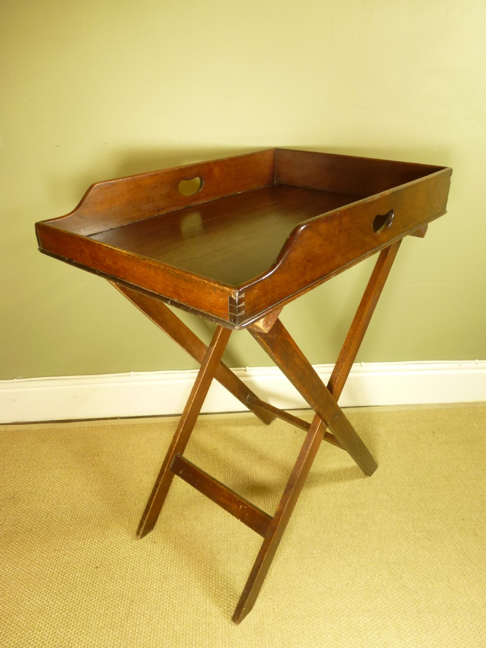 Antique Butlers Tray and Stand