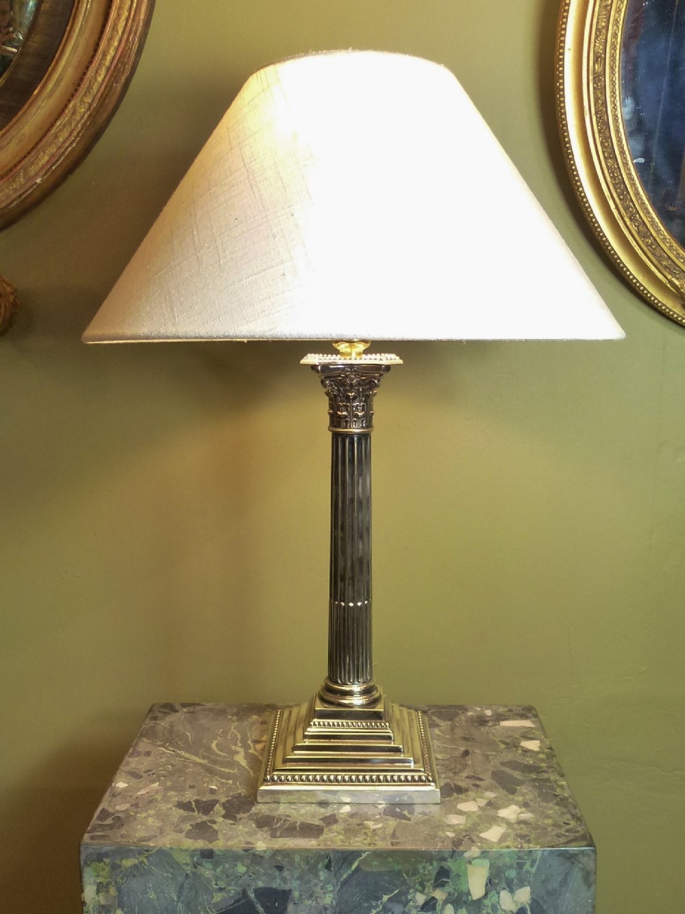 SILVER PLATED LAMP BASE