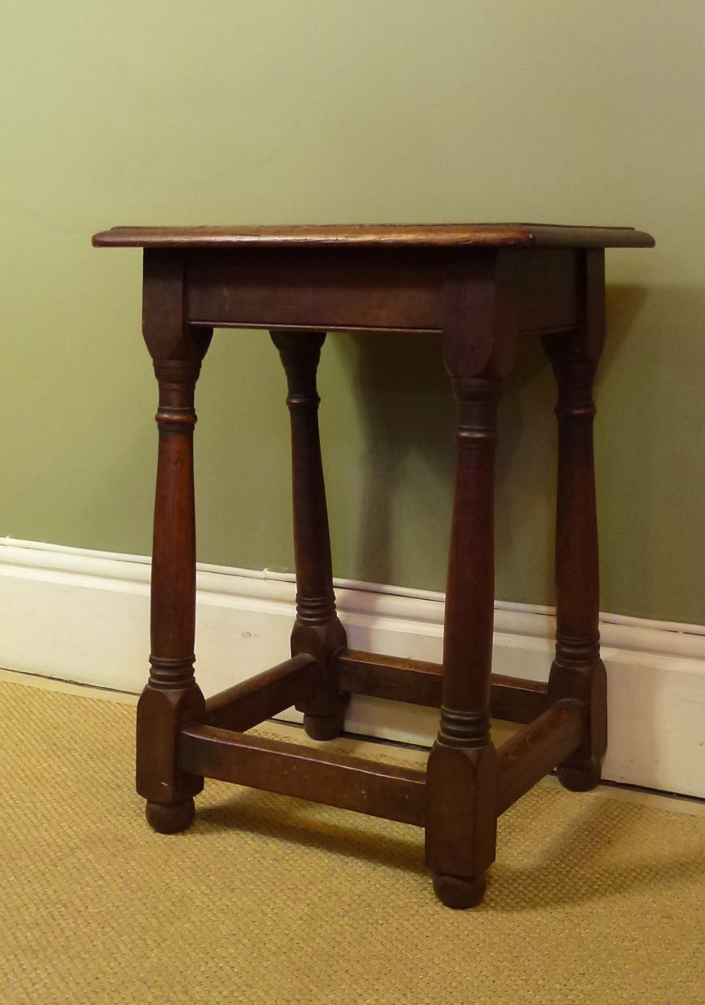 19TH C OAK JOINT STOOL
