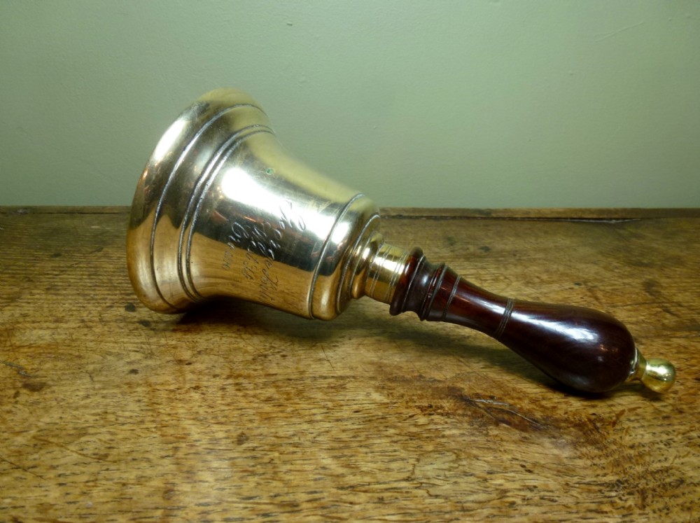Mid-19th C brass hand bell