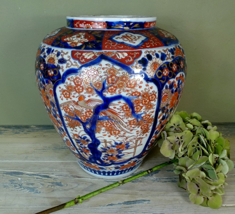 Large 19th C Imari vase
