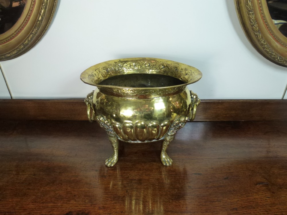 19th C Dutch brass planter