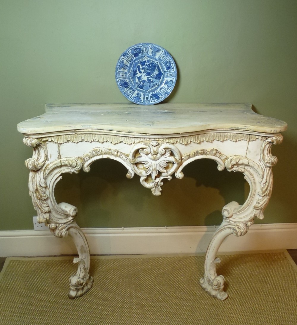 19th C Painted Console Table