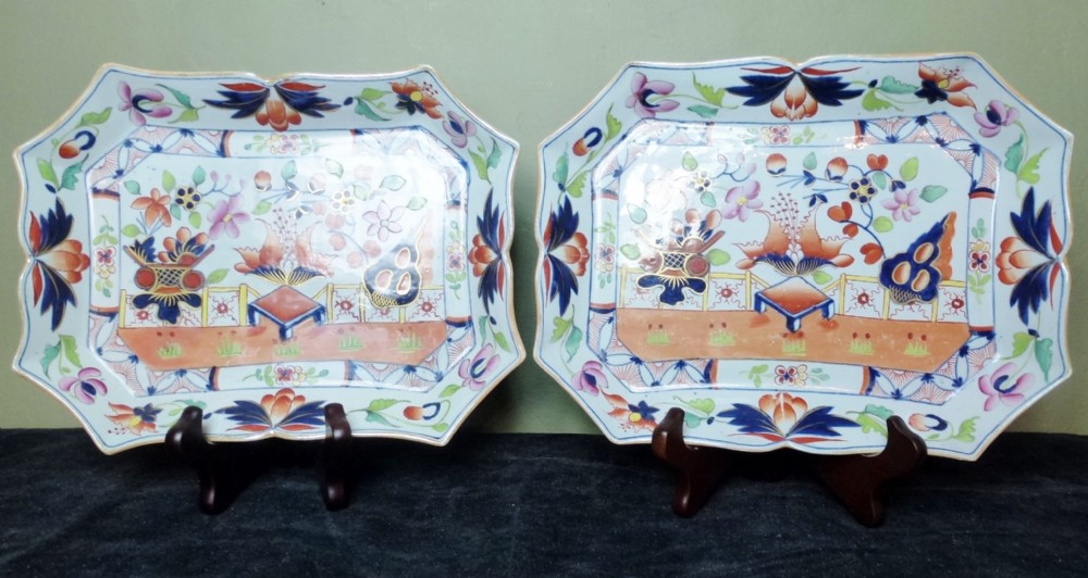 Pair of Ironstone nut dishes