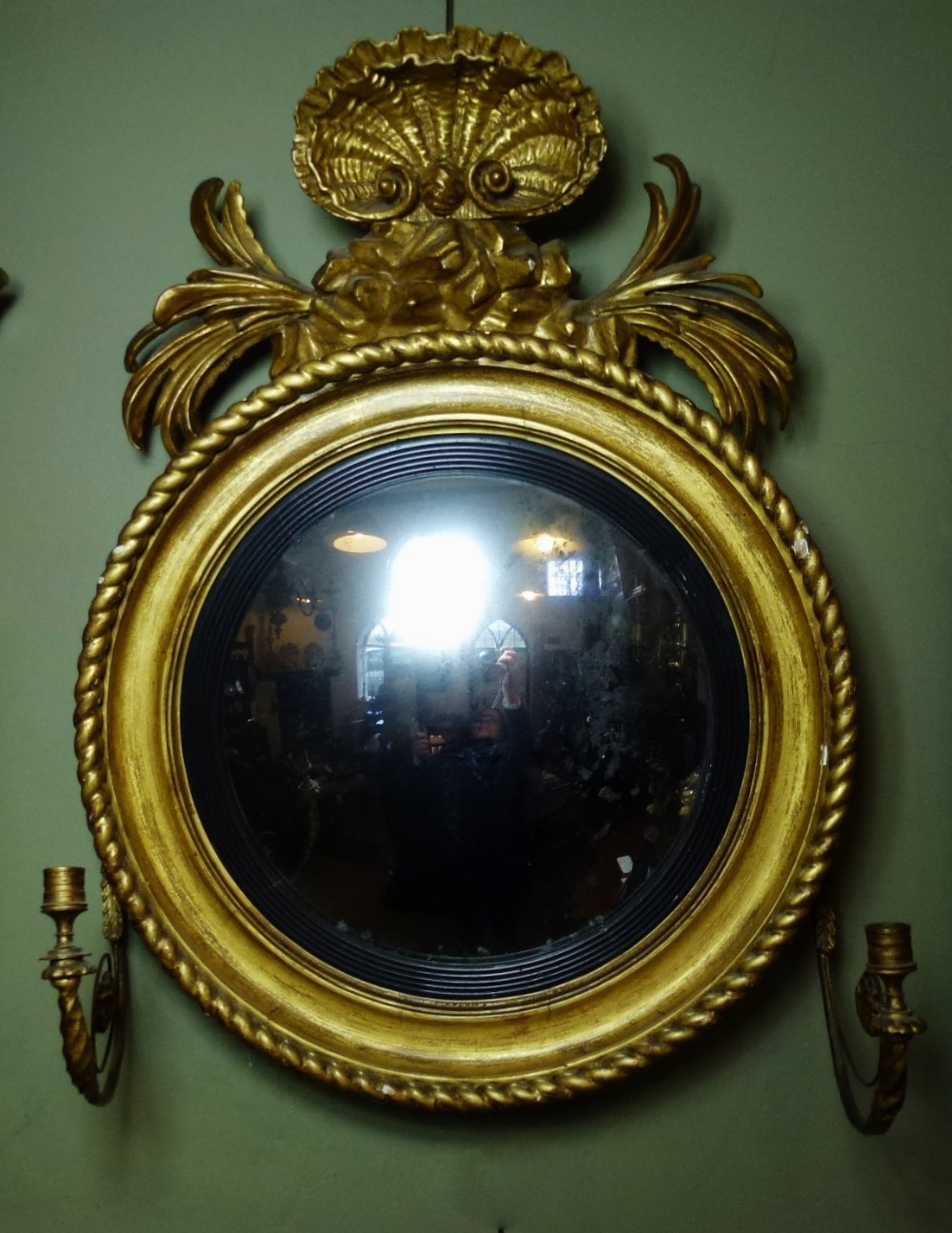 REGENCY GILT CONVEX MIRROR