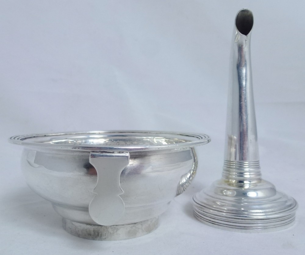 Silver wine funnel, 1803