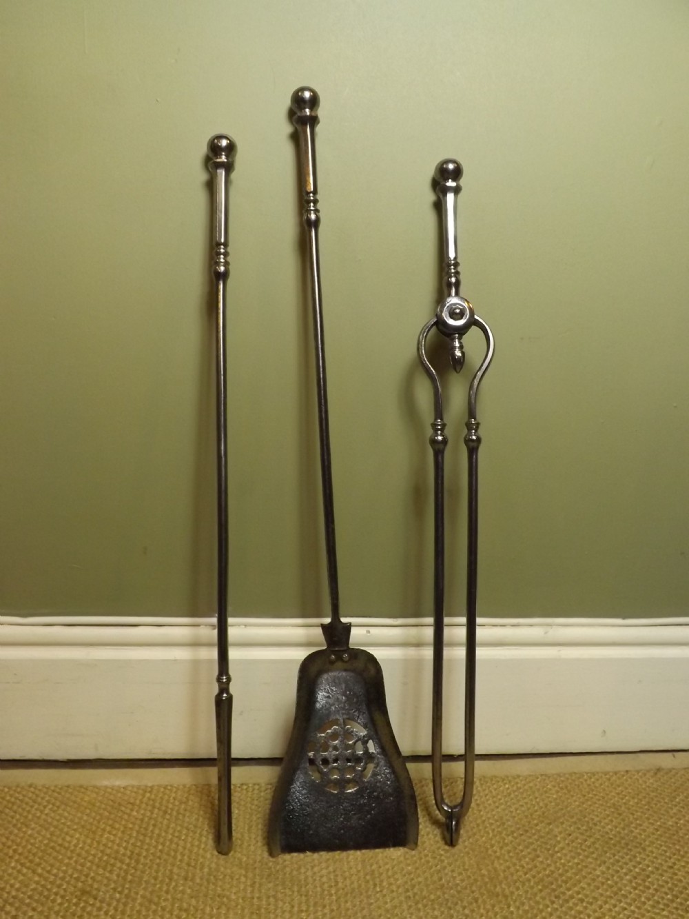 GEORGE III STEEL FIRE TOOLS
