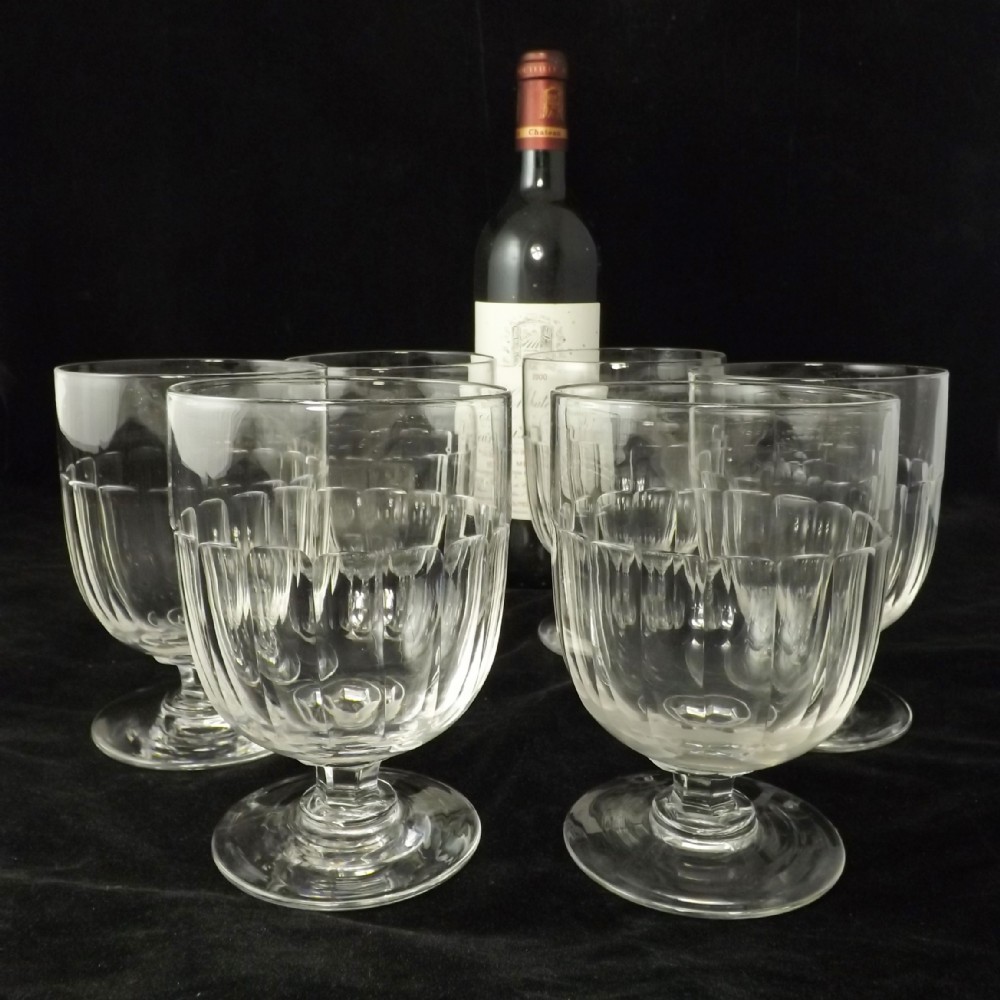 Set of 6 Antique Large Glasses
