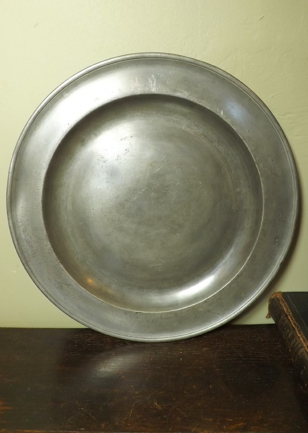 Antique Pewter Charger Plate