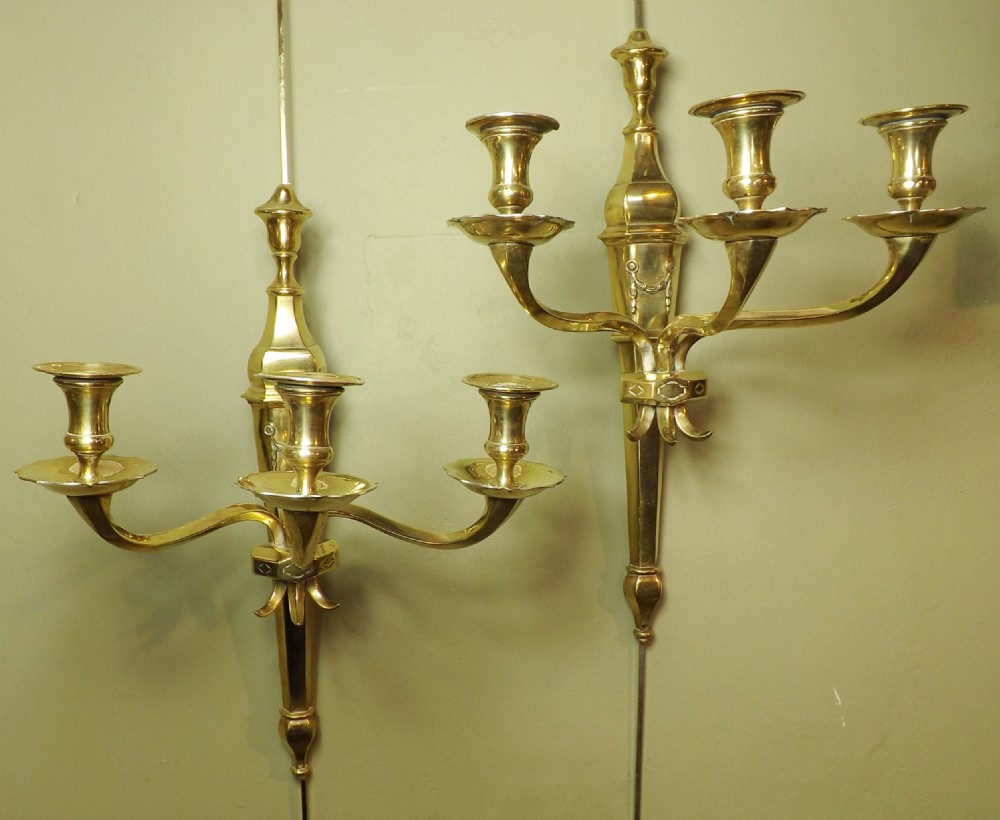 Pair of 19th C wall sconces