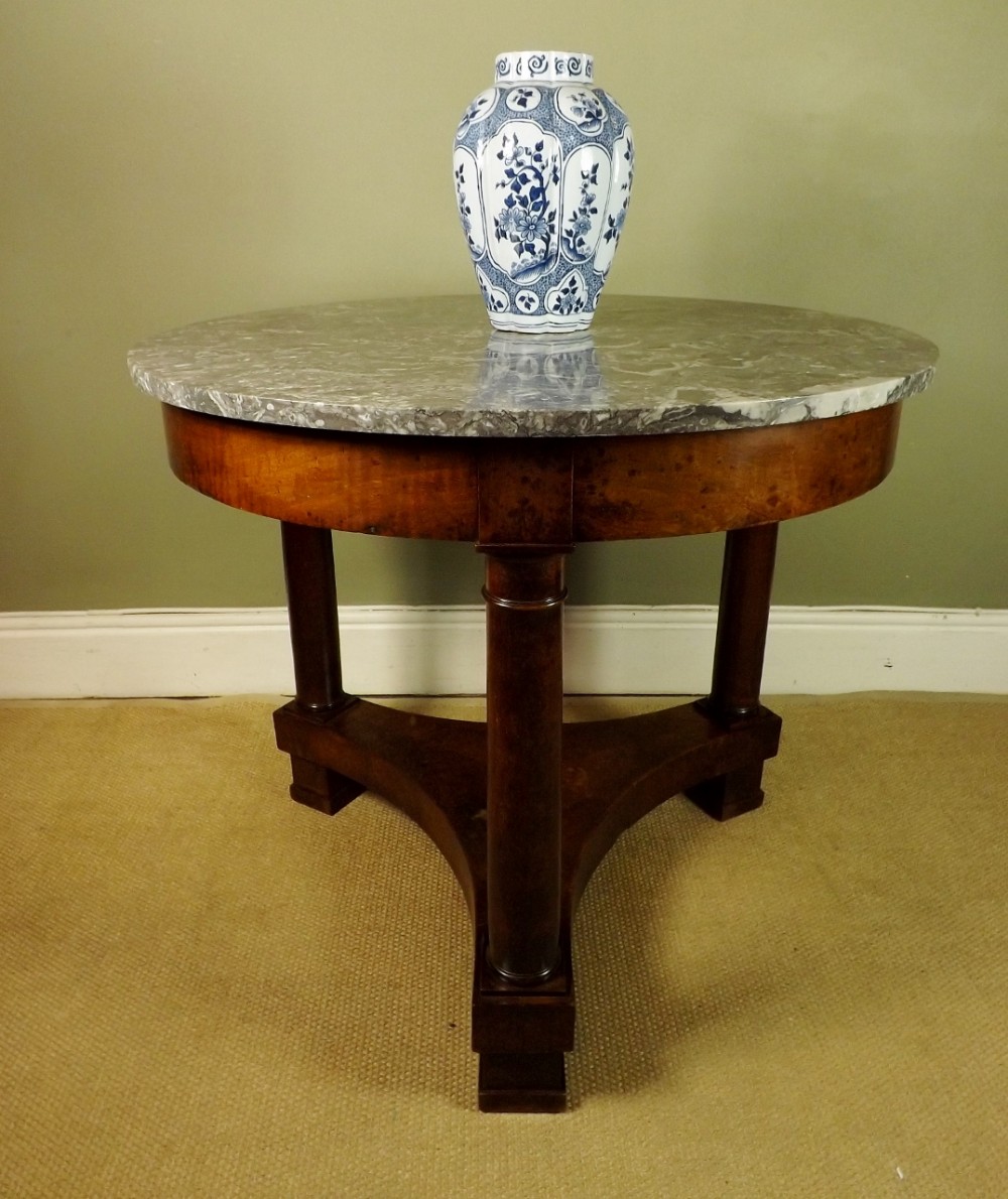 ANTIQUE 19TH C MARBLE TOP CENTRE TABLE