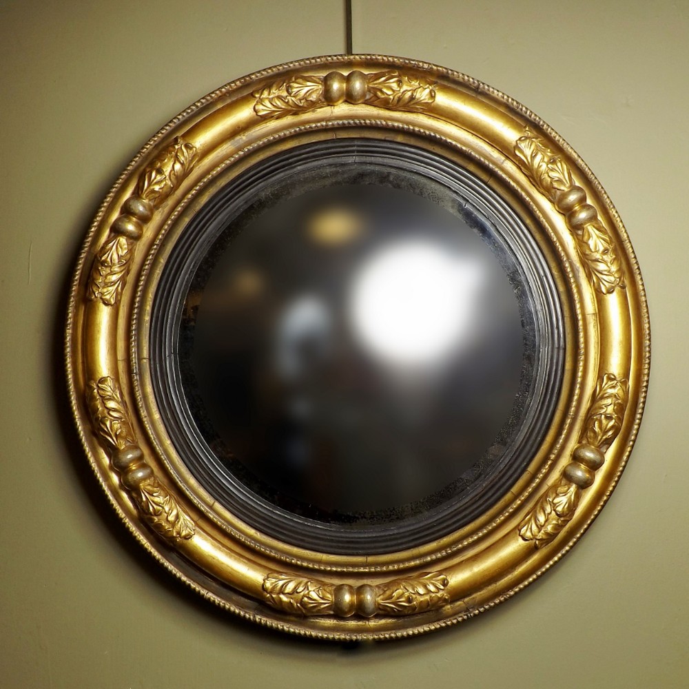 REGENCY GILT CONVEX MIRROR