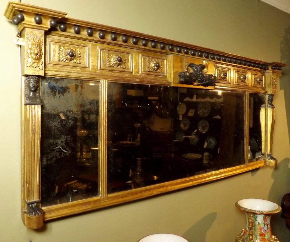 Regency gilt over-mantle mirror