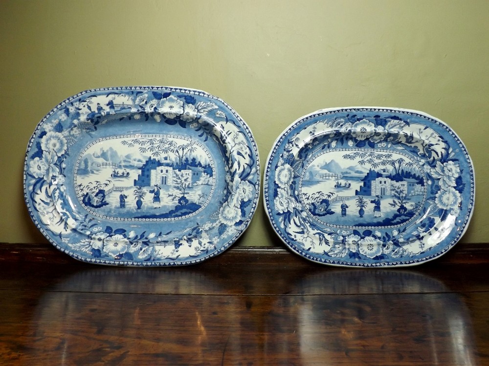 19TH C MEAT PLATES