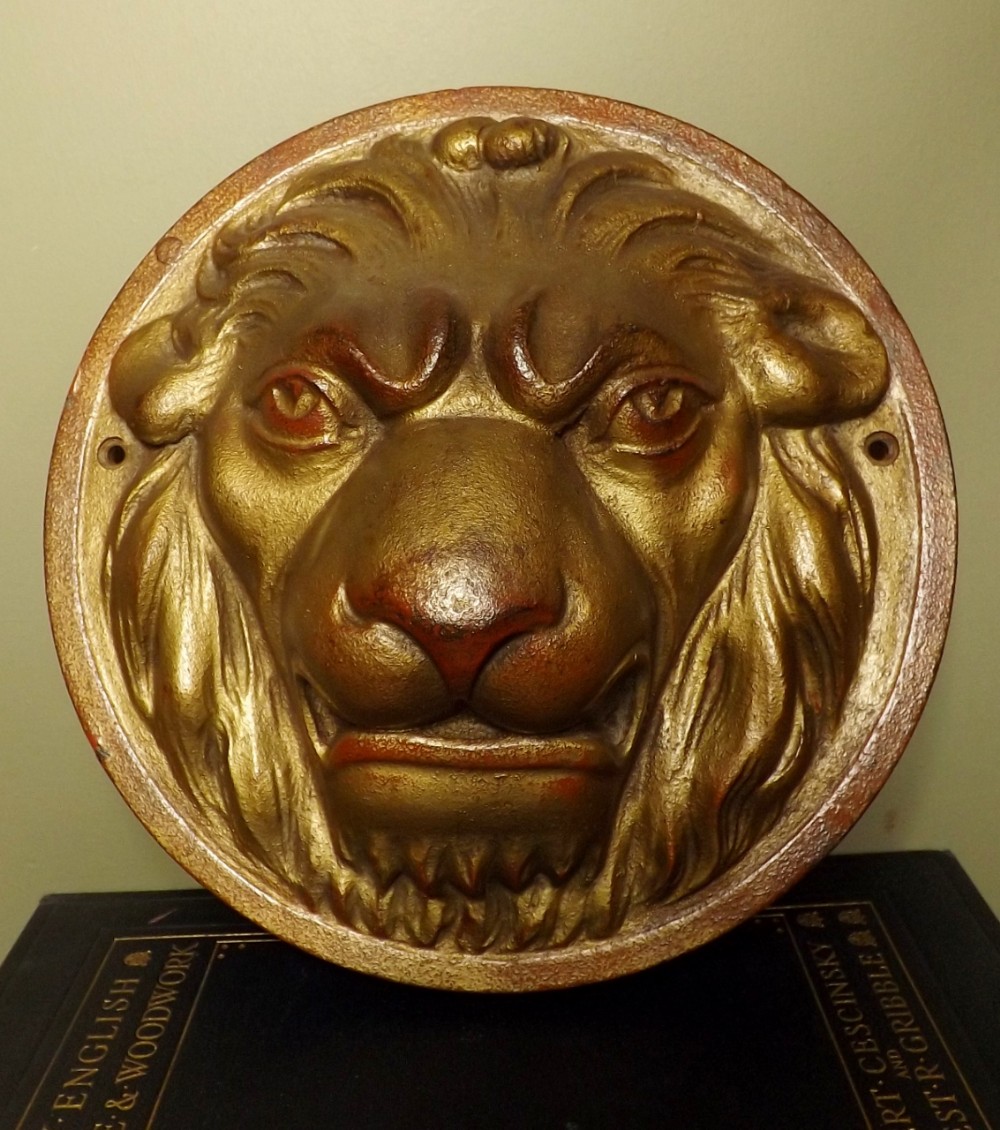 Cast iron lion mask