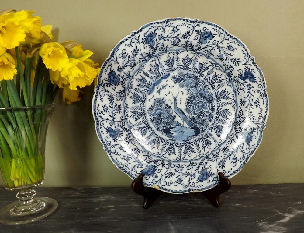 Early 18th C Delft charger