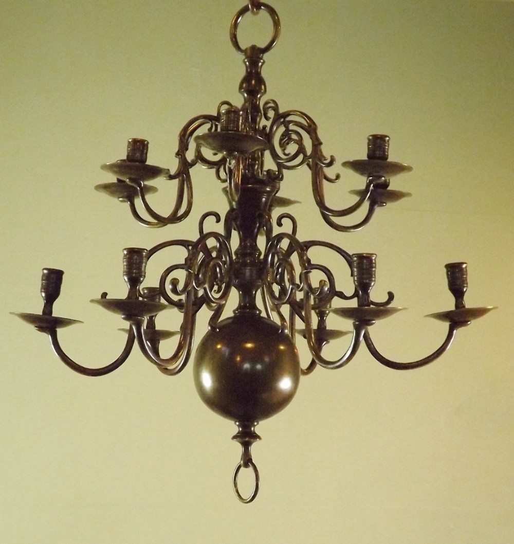 19TH C BRASS TWO TIER CENTRE LIGHT
