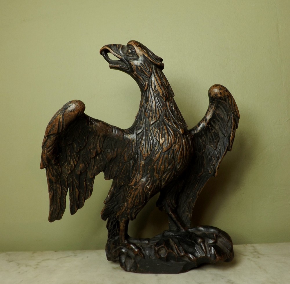 18TH C CARVED WOOD EAGLE