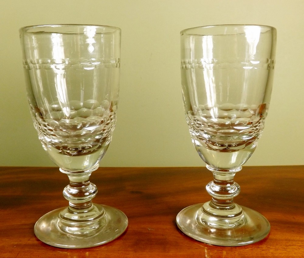Pair of 19th C rummers