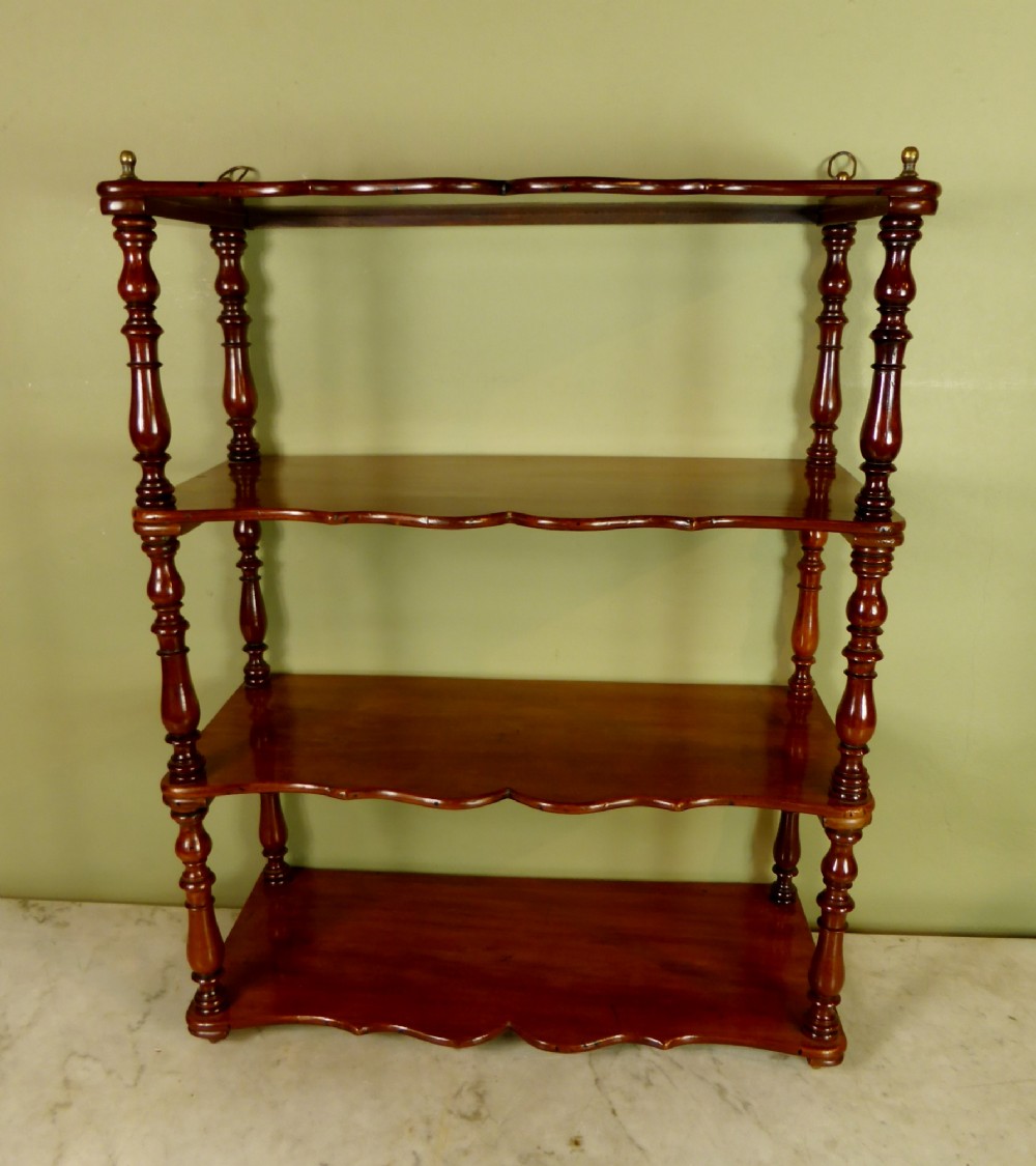 Set of 19th C mahogany shelves