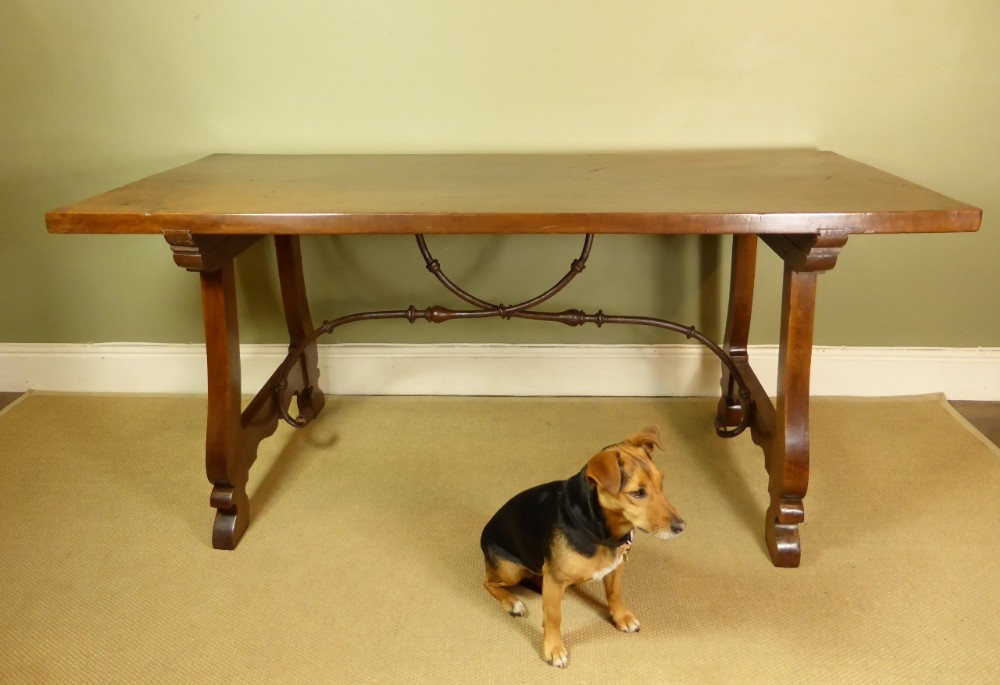 19th C walnut table