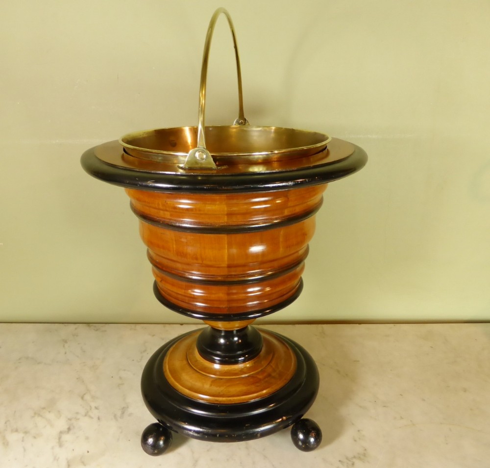 A 19TH C WALNUT BUCKET