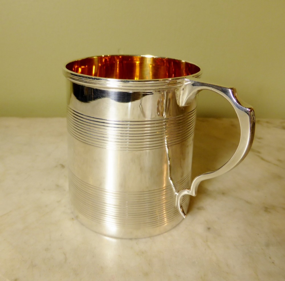 SILVER CHRISTENING MUG