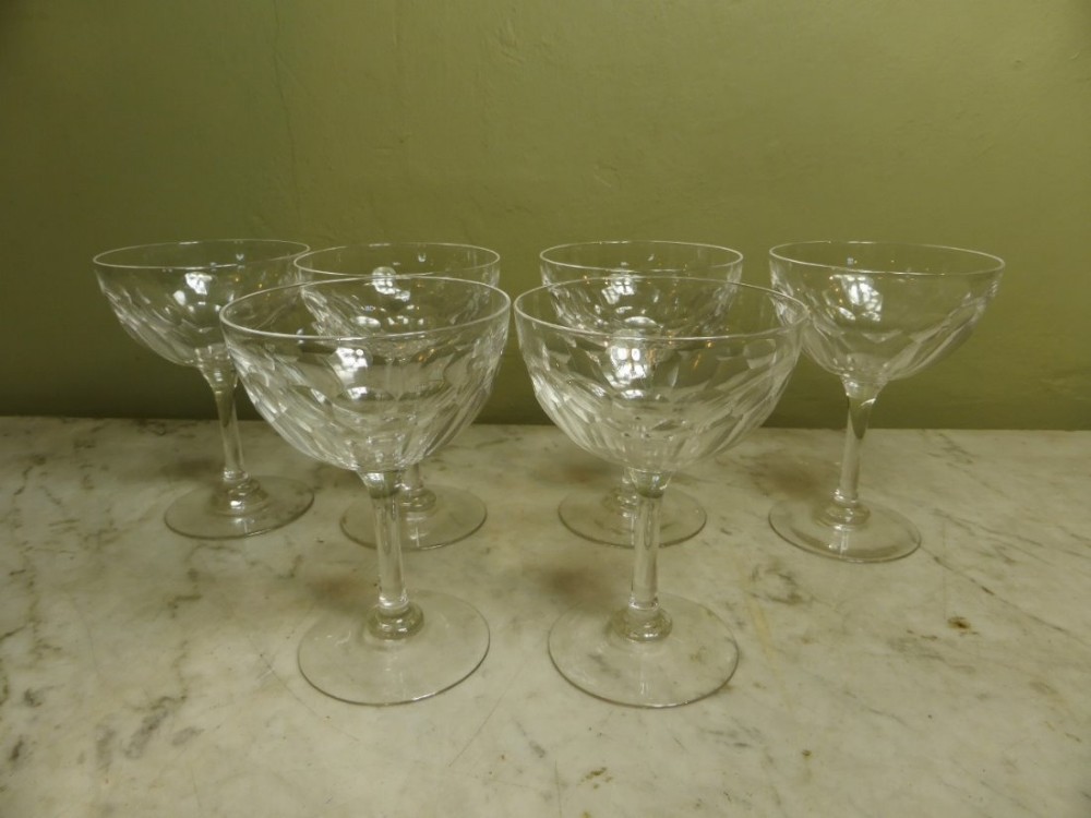 SET OF SIX CHAMPAGNE BOATS