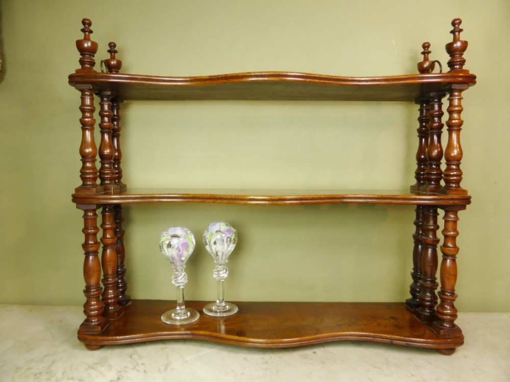 19TH C THREE TIER SHELVES