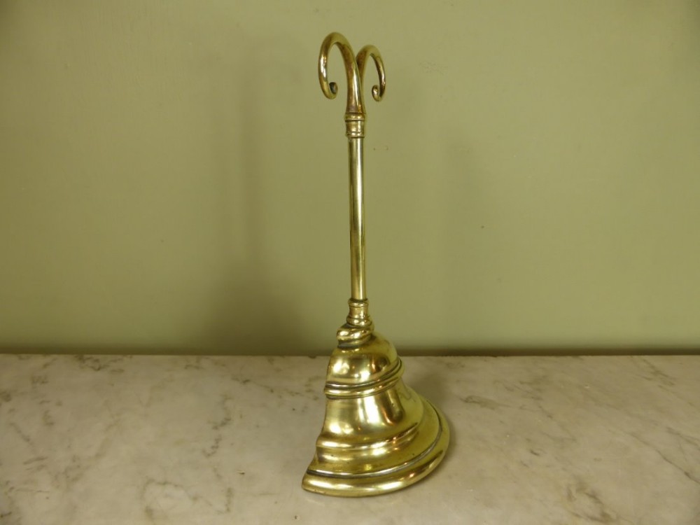 19TH C BRASS DOOR PORTER OR DOOR STOP