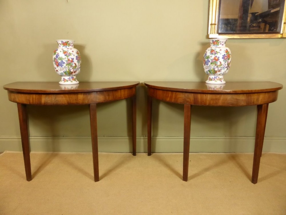 PAIR OF GEORGE III MAHOGANY TABLES