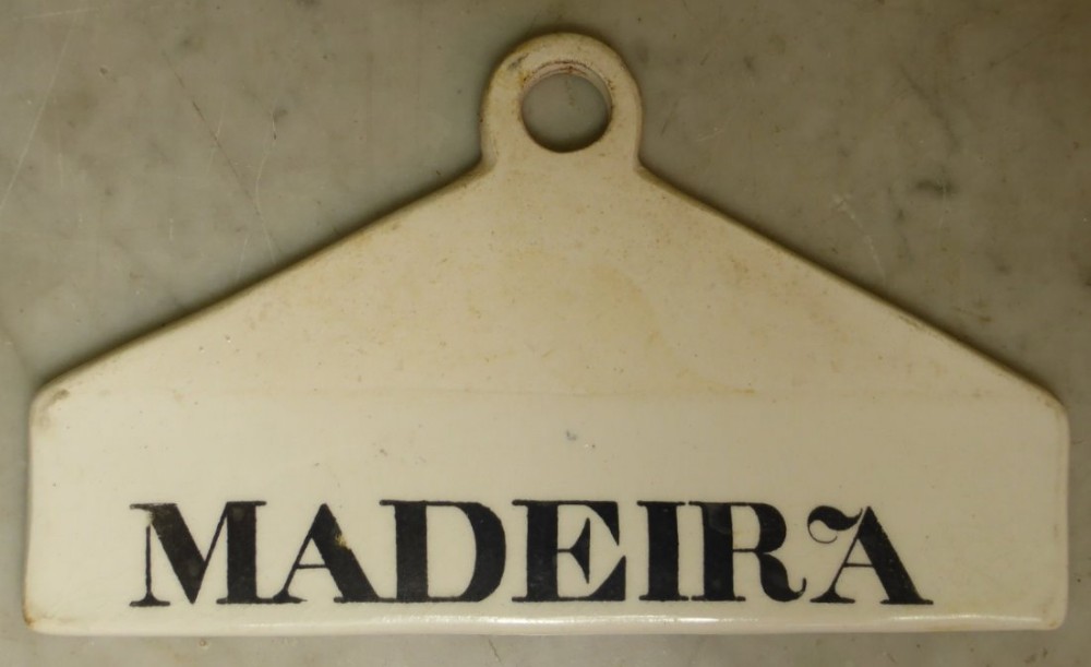 A 19TH C. WINE BIN LABEL 