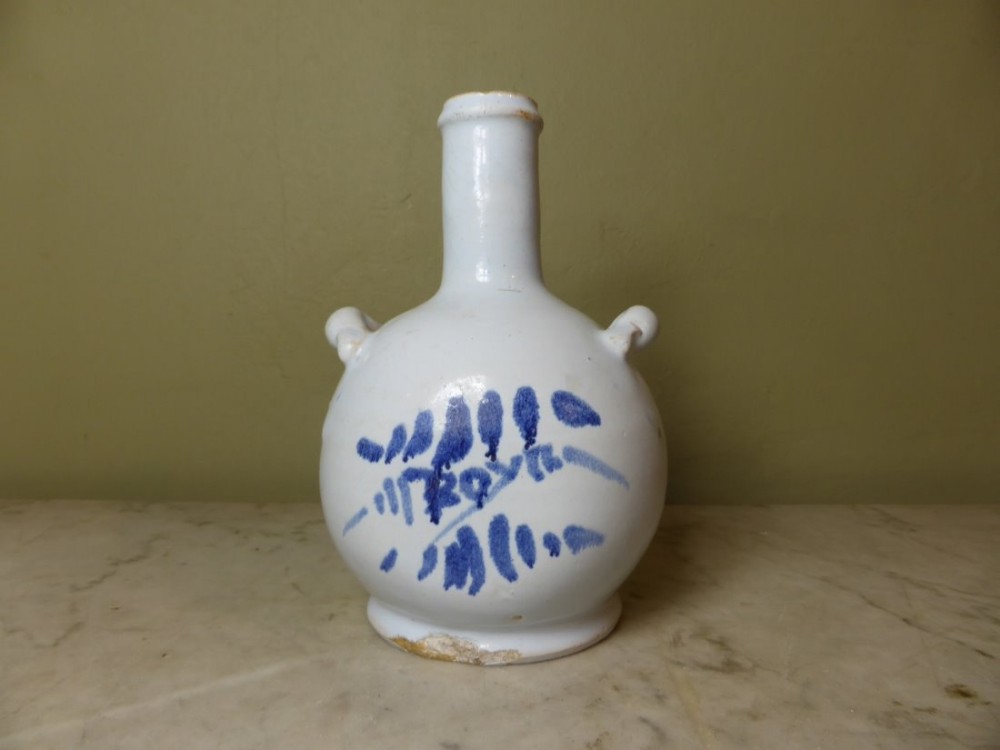 18TH C DELFT WARE BOTTLE