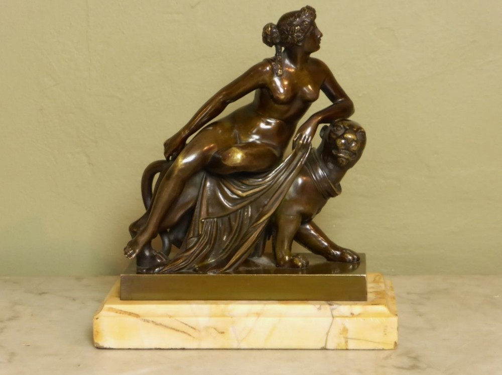 A 19th Century Bronze Figure of Ariadne On The Panther