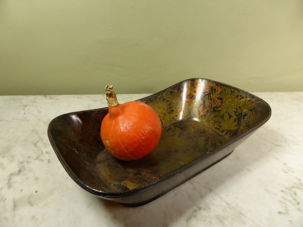 19TH C PAPIER MACHE BOWL BY CLAY