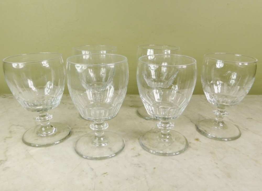 SET OF 19TH C WINE GLASSES