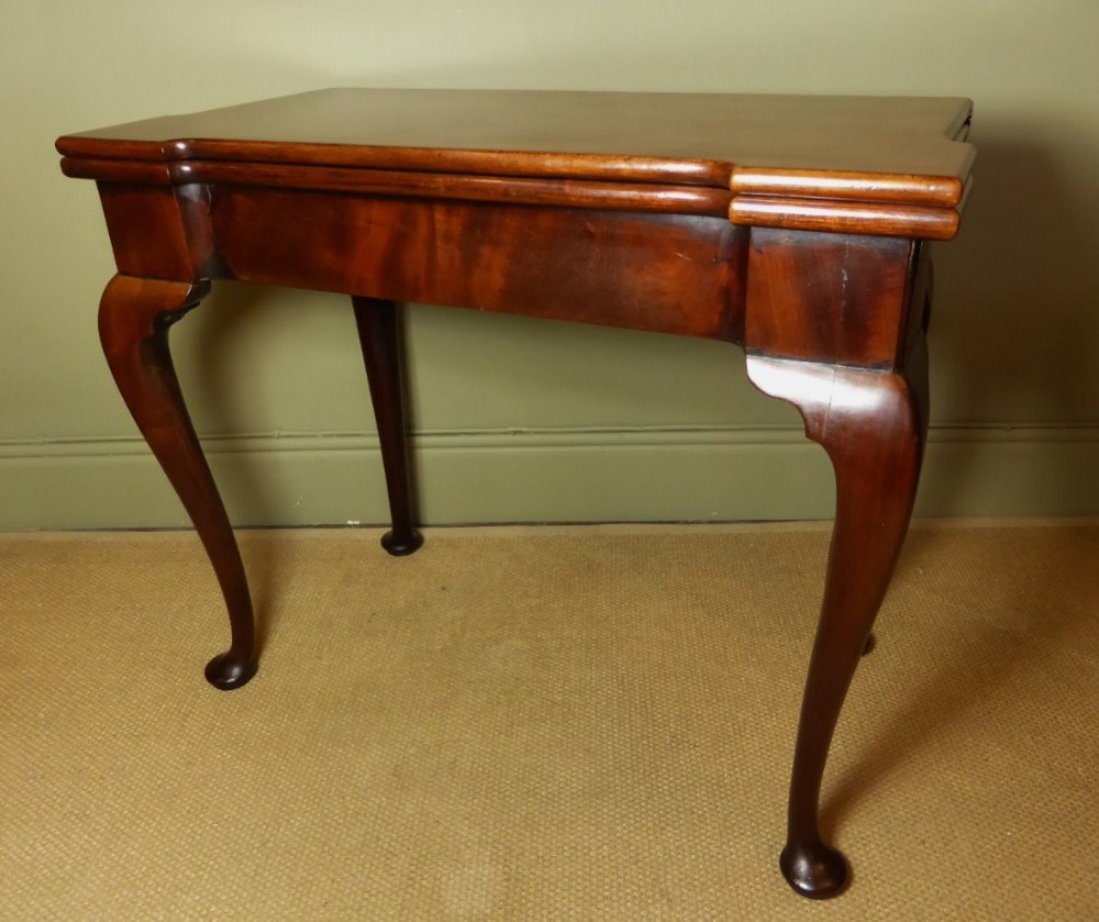 18TH C MAHOGANY CARD TABLE