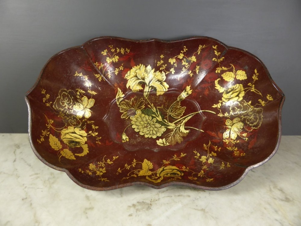 19TH C PAPIER MACHE BOWL