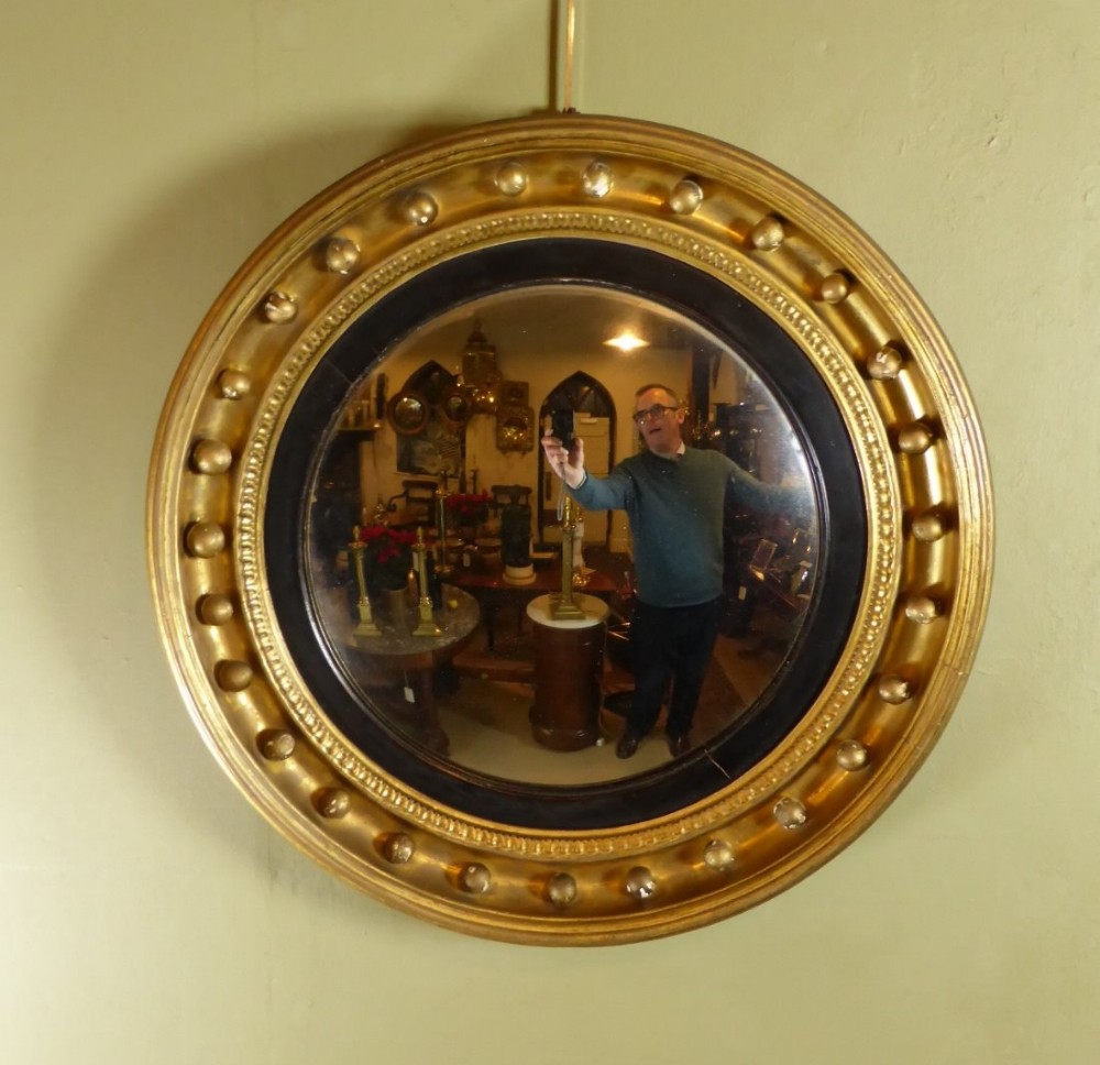 REGENCY GILT CONVEX MIRROR