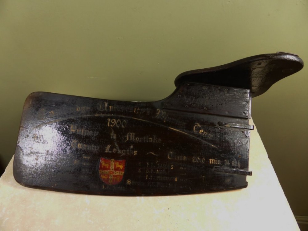 WINNING CAMBRIDGE BOAT RACE RUDDER 1900
