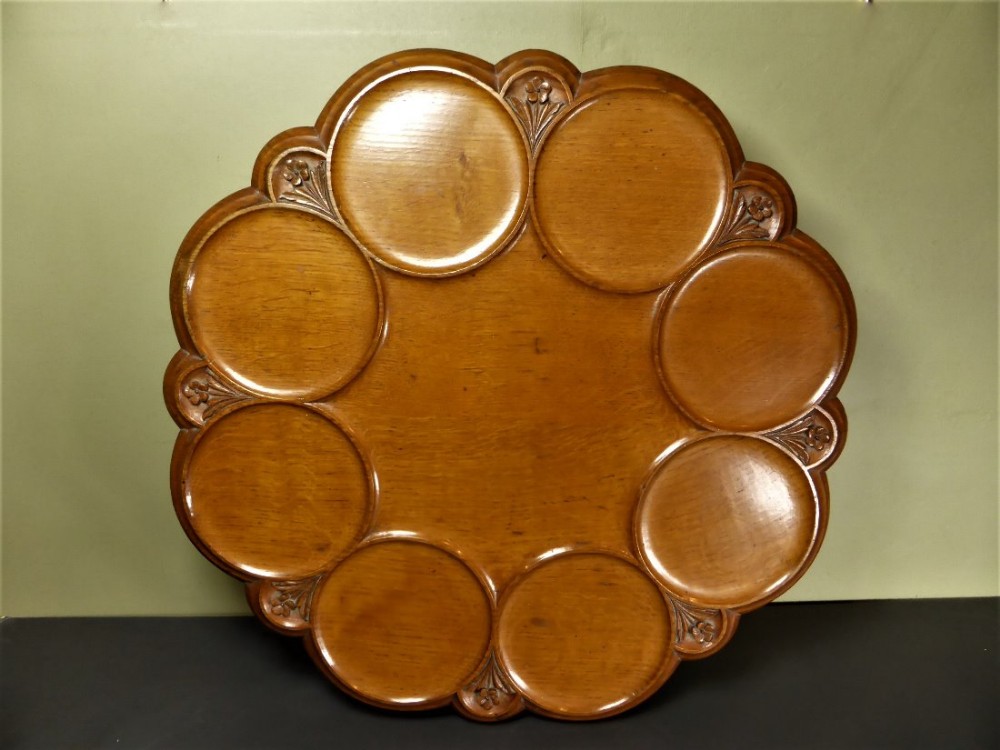 LARGE 19TH C OAK LAZY SUSAN